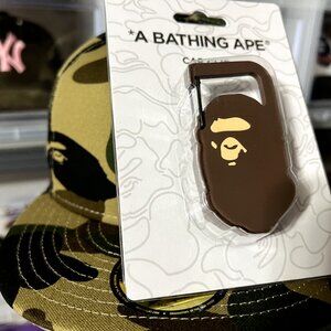 A BATHING APE x NEW ERA cap clip novelty Brown Fast USA Shipping Made in Japan